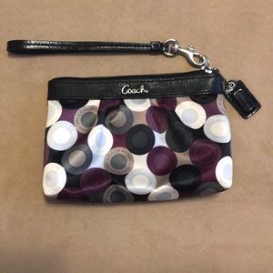 Coach multi color wristlet